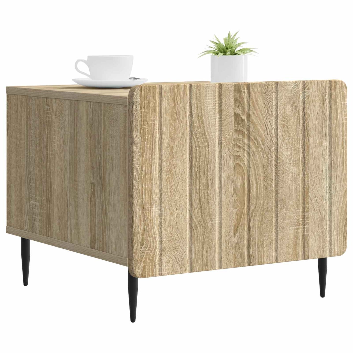Sofabord med skuffe Sonoma-eg 49 x 50 x 42 cm Konstrueret træ