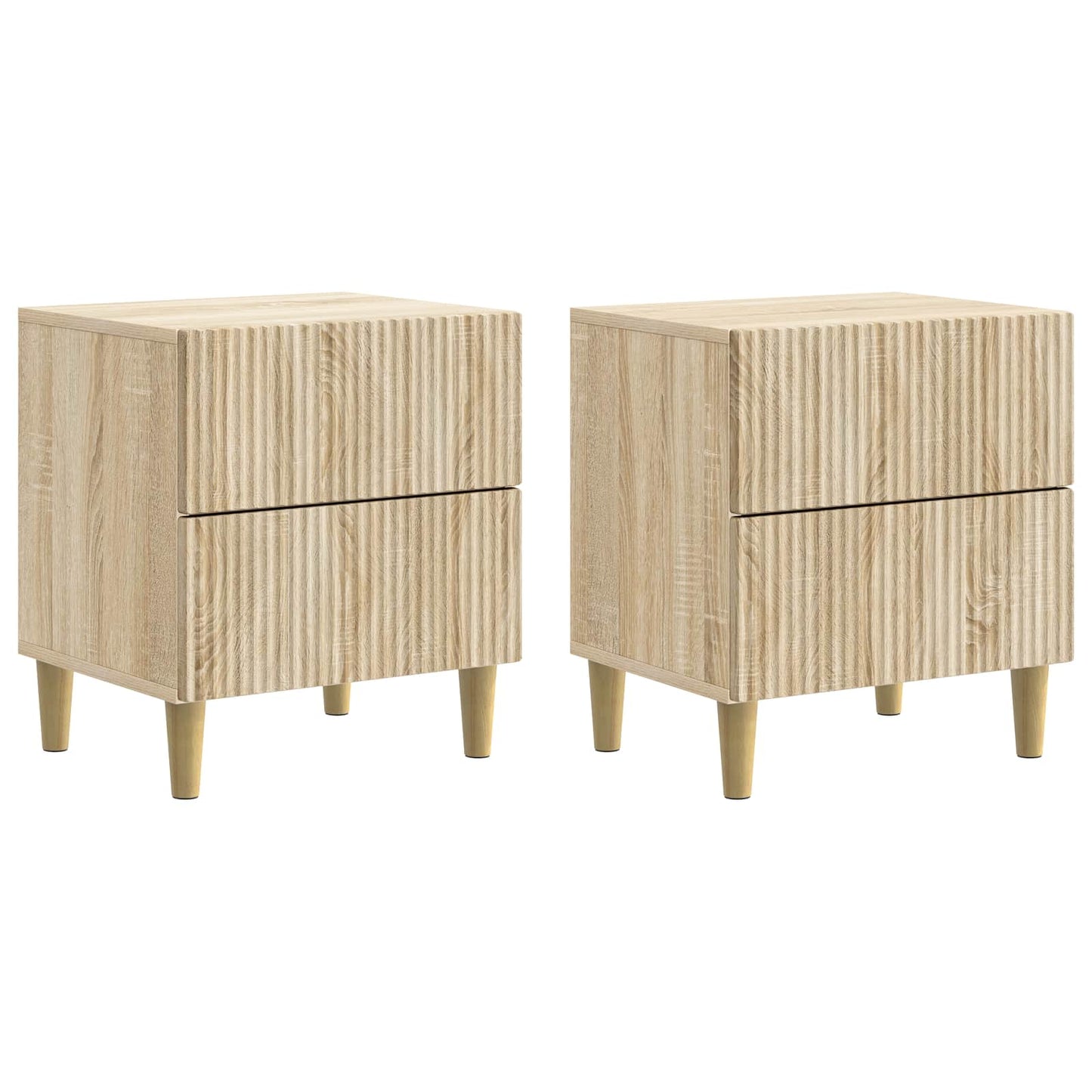 Natskab 2 stk. Sonoma-eg 43 x 34,5 x 48 cm Konstrueret træ