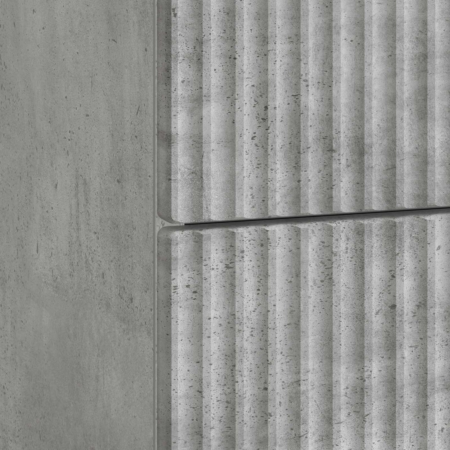 Natskab 2 stk. Betongrå 43 x 34,5 x 48 cm Konstrueret træ