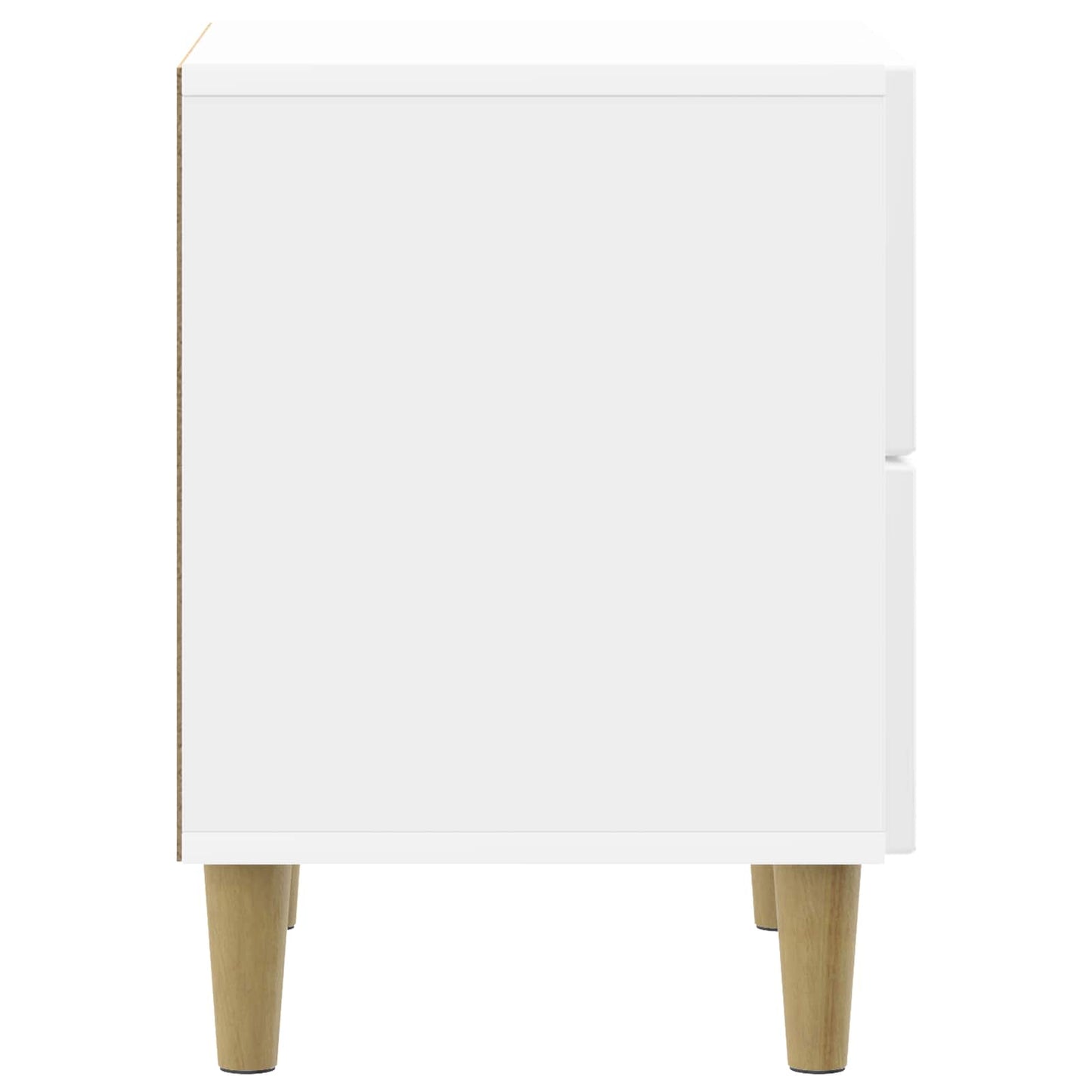 Natskab 2 stk. Hvid højglans 43 x 34,5 x 48 cm Konstrueret træ