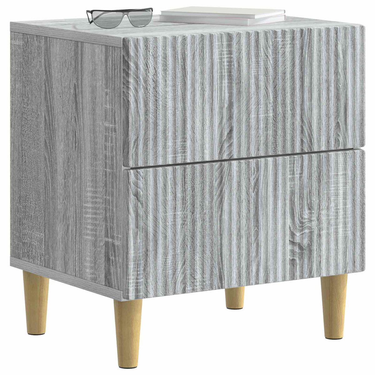 Natskab 2 stk. Grå sonoma-eg 43 x 34,5 x 48 cm Konstrueret træ