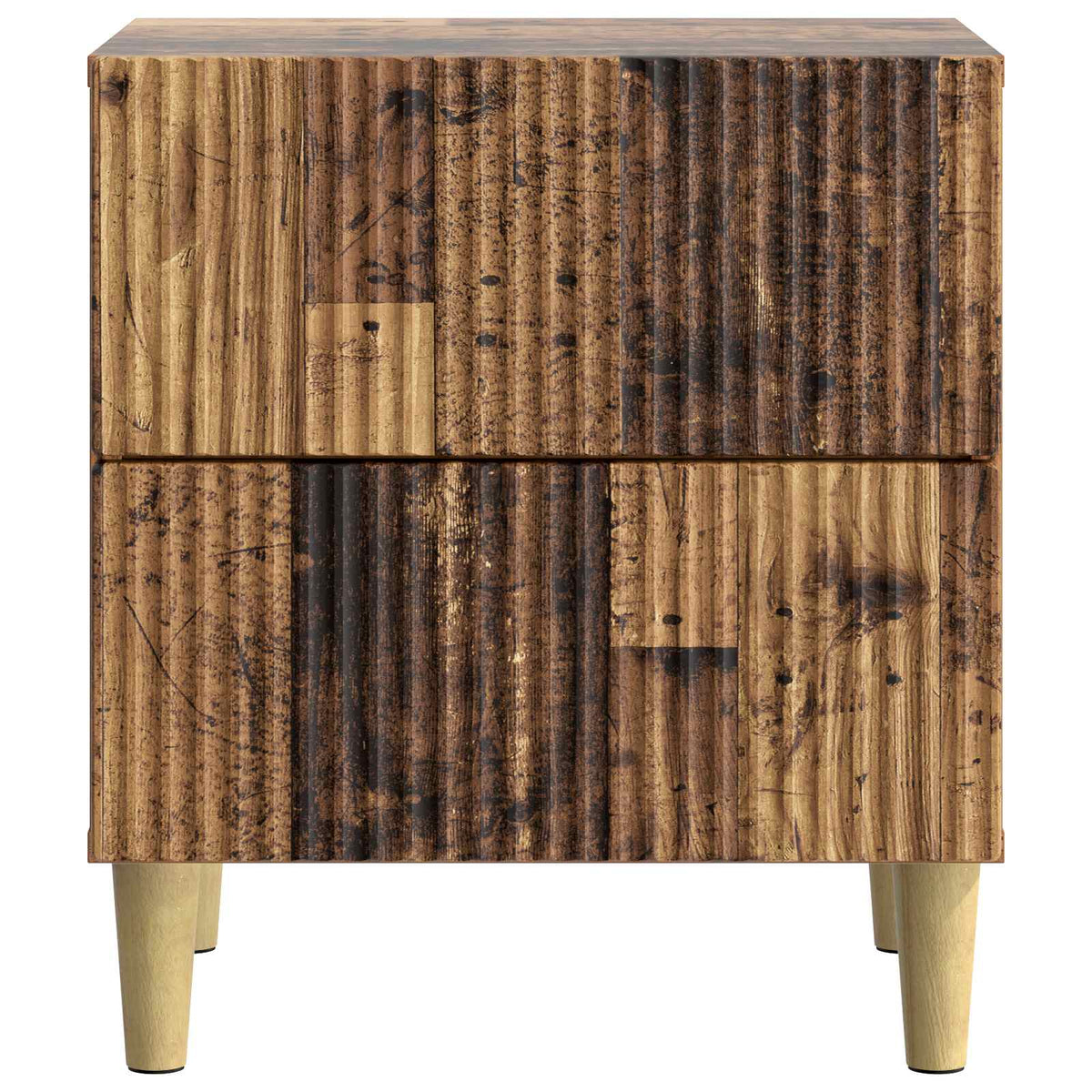 Natskab 2 stk. Gammelt træ 43 x 34,5 x 48 cm Konstrueret træ