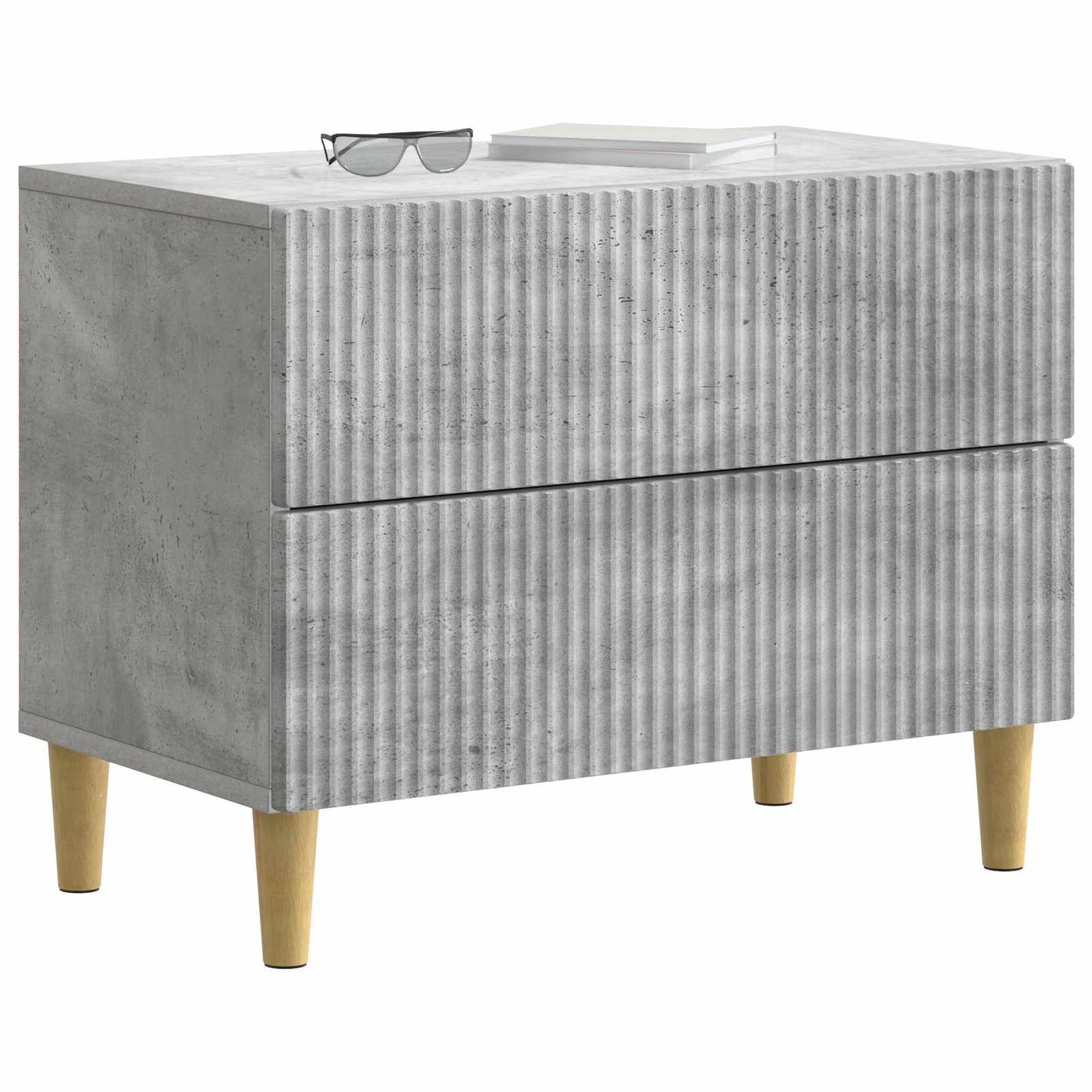 Natskab med skuffe Betongrå 62 x 34,5 x 48 cm Konstrueret træ