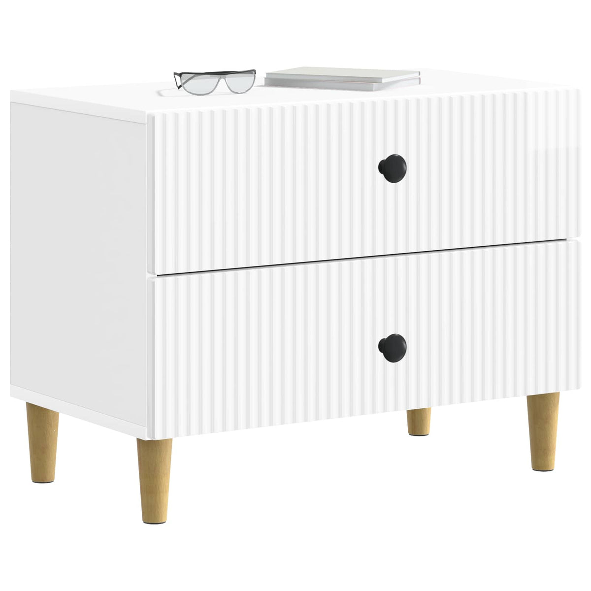 Natskab Hvid højglans 62 x 34,5 x 48 cm Konstrueret træ