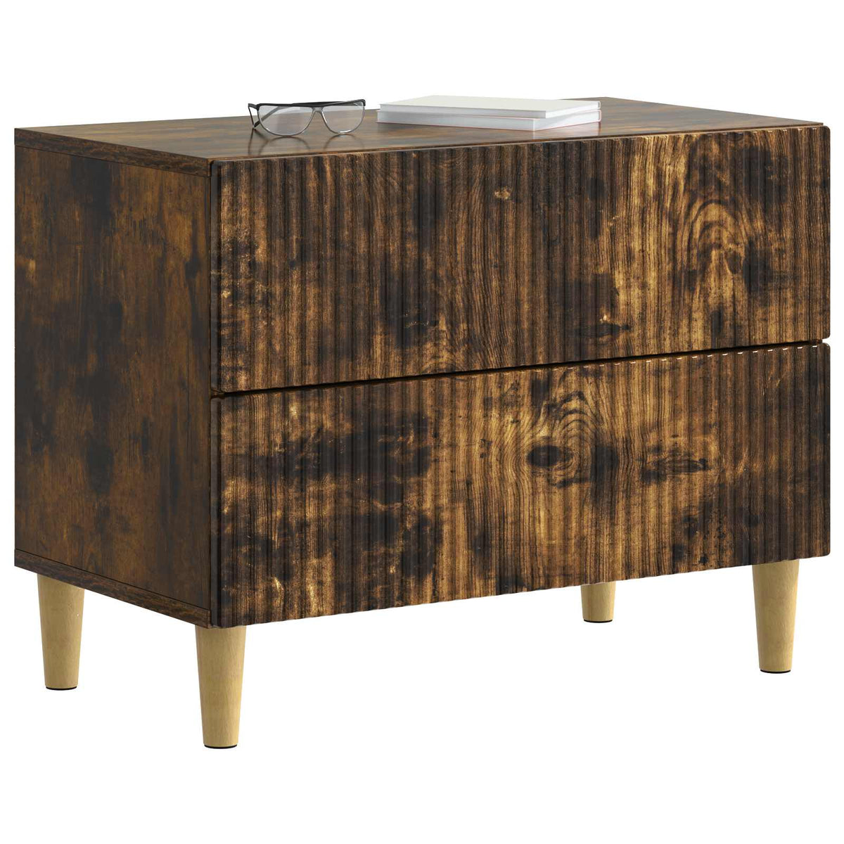 Natskab med skuffe Røget eg 62 x 34,5 x 48 cm Konstrueret træ