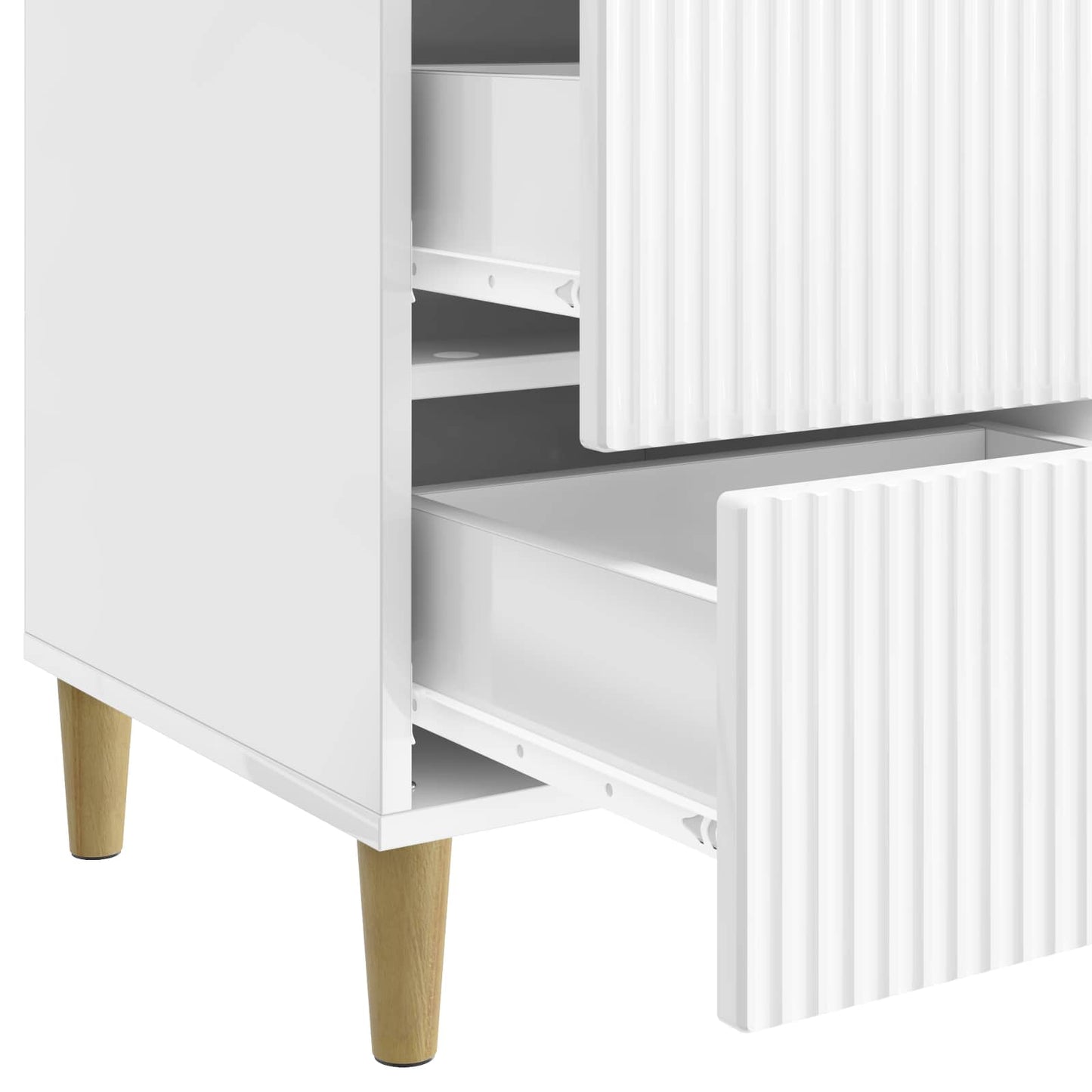 Natskab Hvid højglans 43 x 41 x 66,5 cm Konstrueret træ