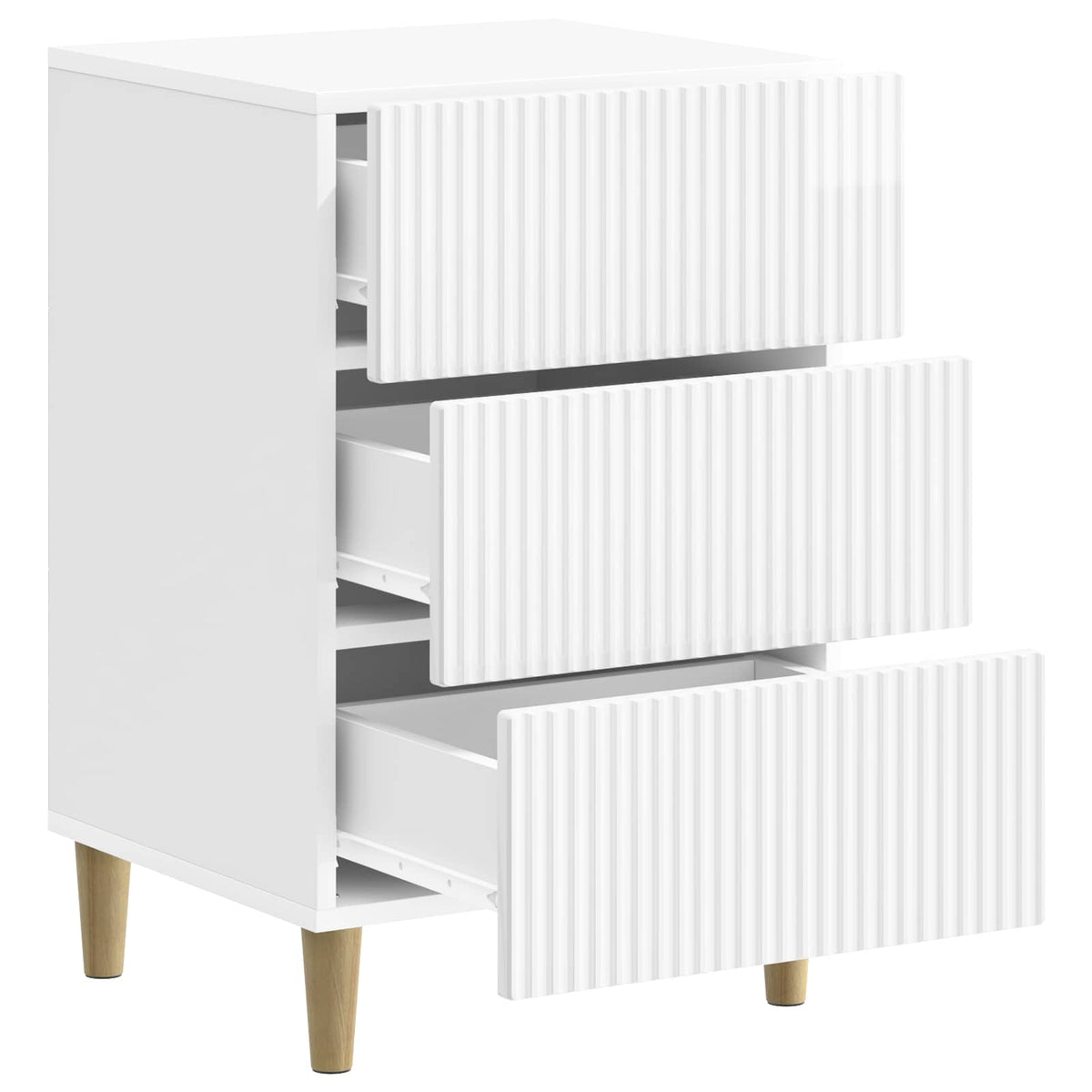 Natskab Hvid højglans 43 x 41 x 66,5 cm Konstrueret træ
