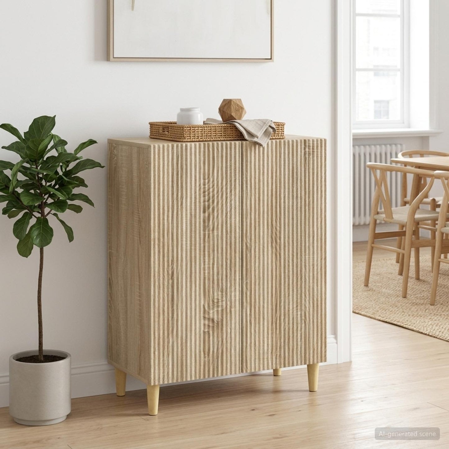 Sideboard Sonoma-eg 66 x 34,5 x 90 cm Konstrueret træ