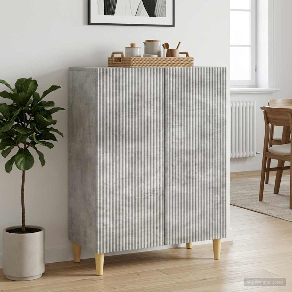 Sideboard Betongrå 66 x 34,5 x 90 cm Konstrueret træ