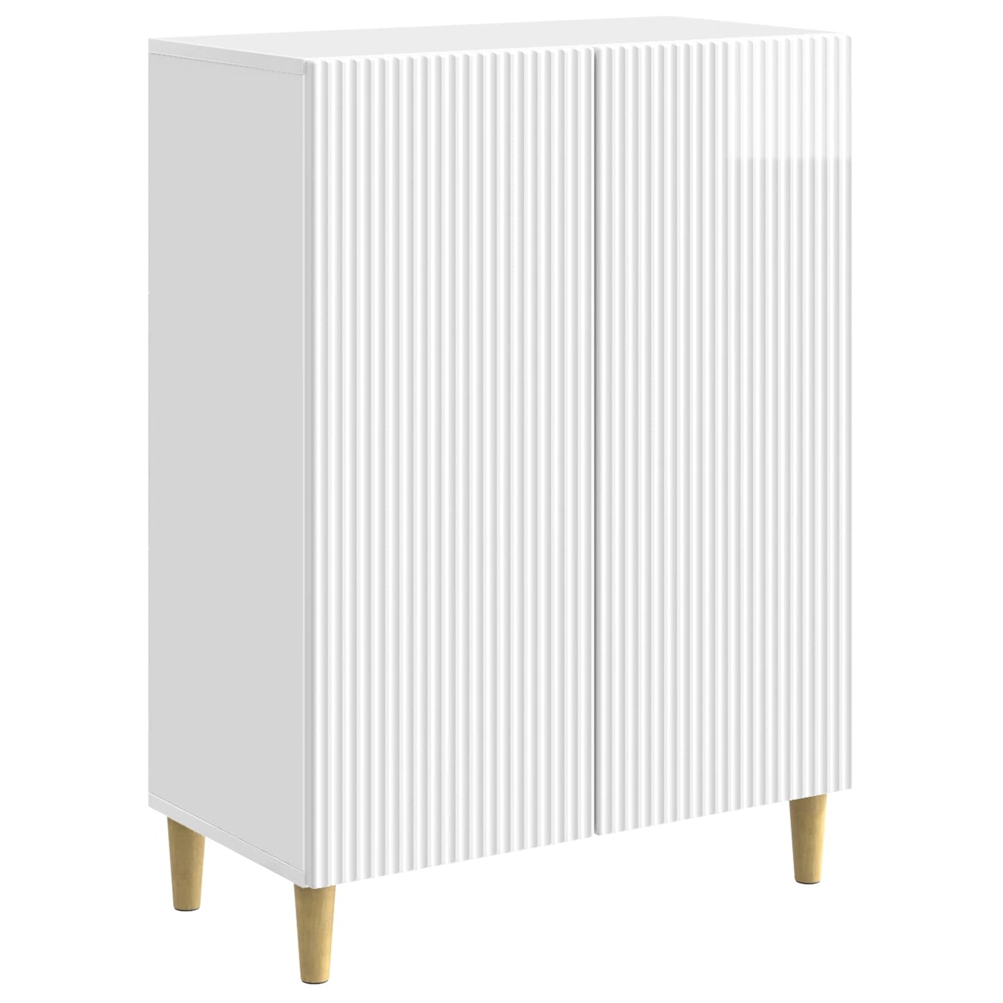 Sideboard Hvid højglans 66 x 34,5 x 90 cm Konstrueret træ