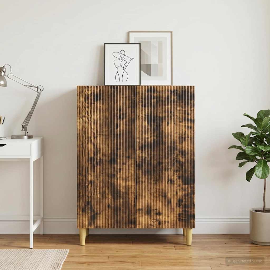 Sideboard Røget eg 66 x 34,5 x 90 cm Konstrueret træ