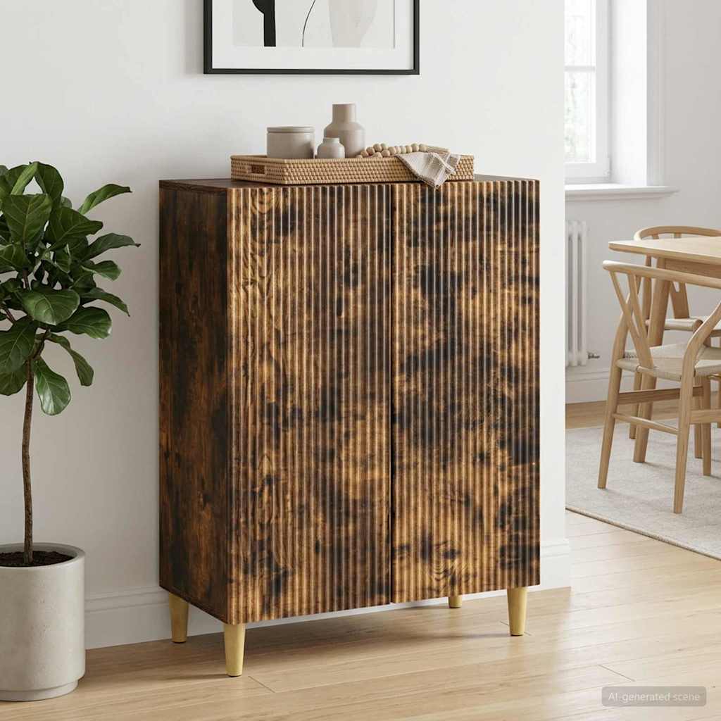 Sideboard Røget eg 66 x 34,5 x 90 cm Konstrueret træ