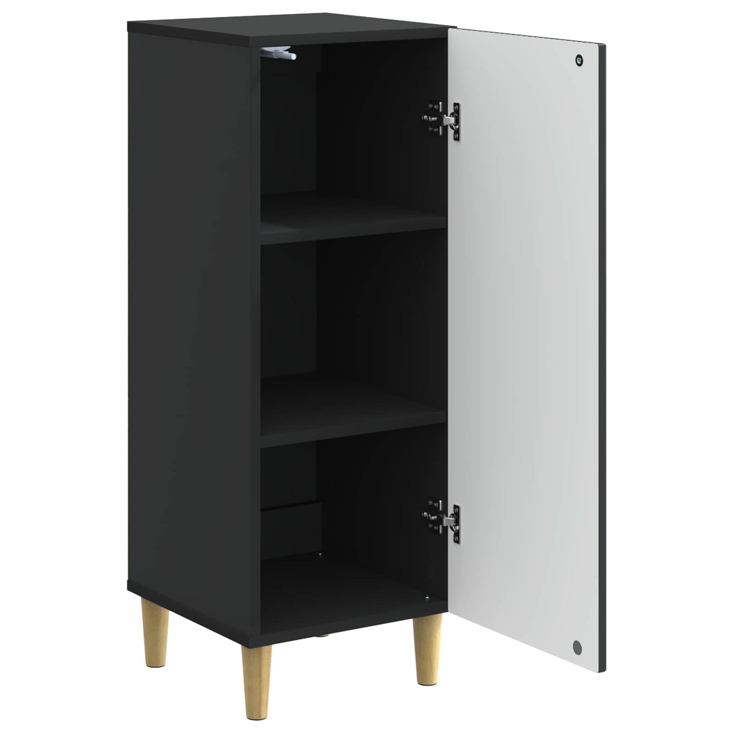 Sideboard Sort 33 x 34,5 x 90 cm Konstrueret træ