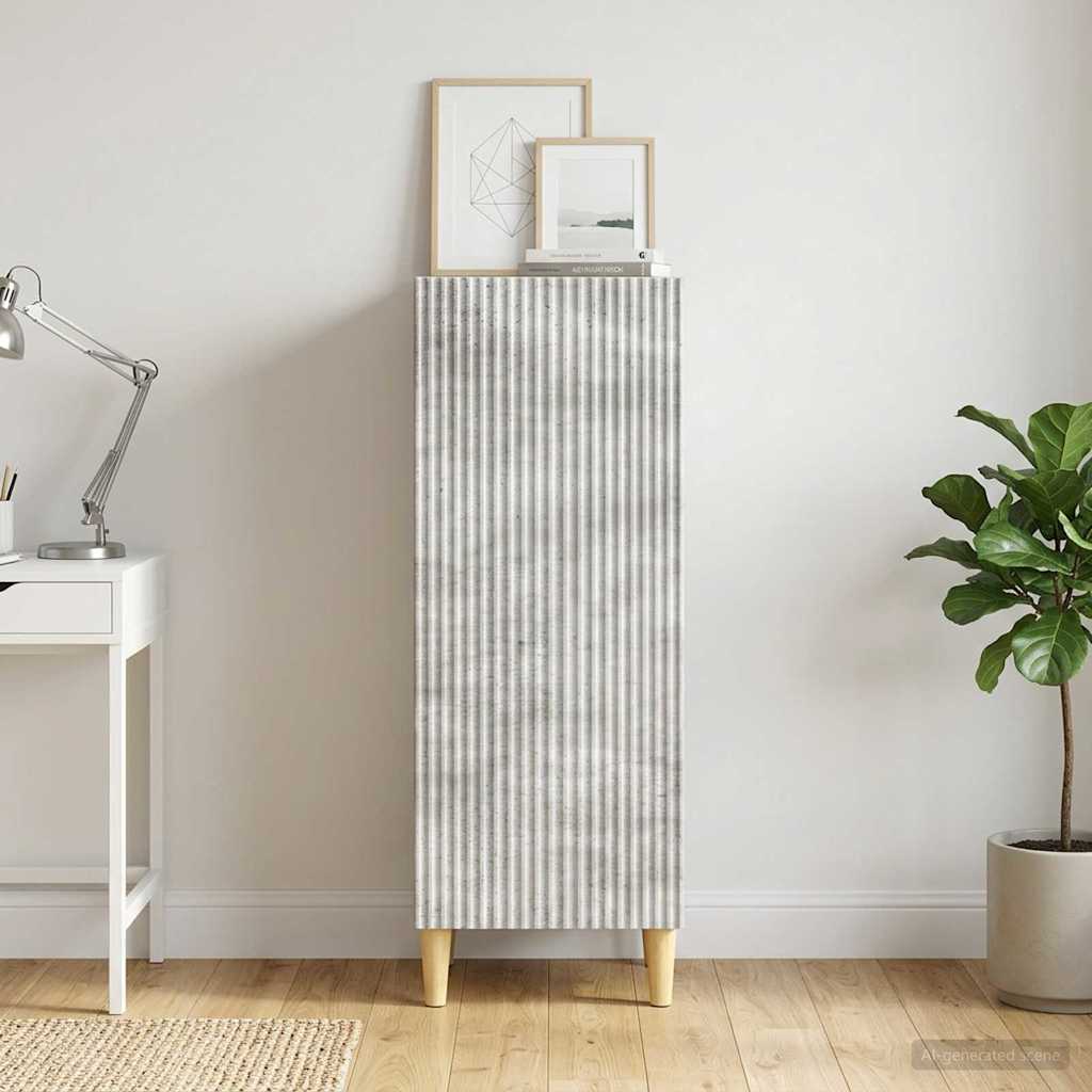 Sideboard Betongrå 33 x 34,5 x 90 cm Konstrueret træ