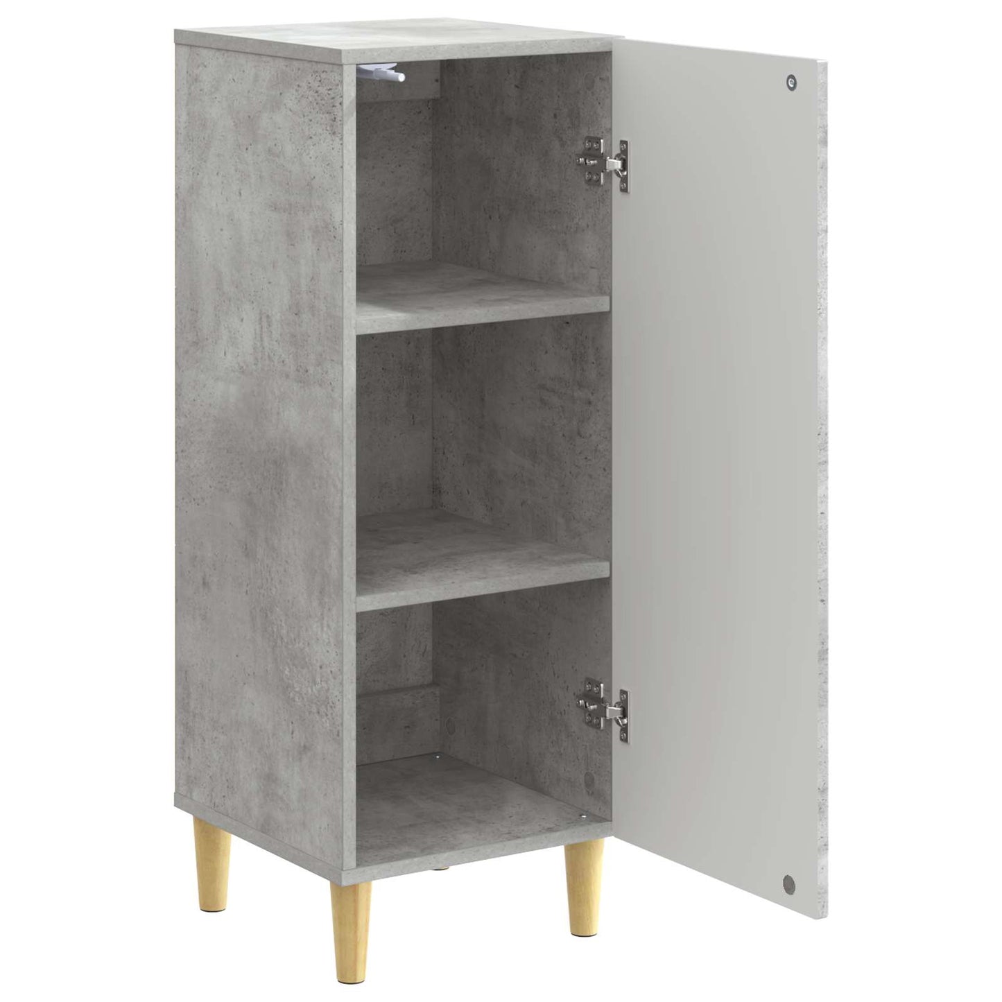Sideboard Betongrå 33 x 34,5 x 90 cm Konstrueret træ