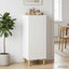 Sideboard Hvid højglans 33 x 34,5 x 90 cm Konstrueret træ