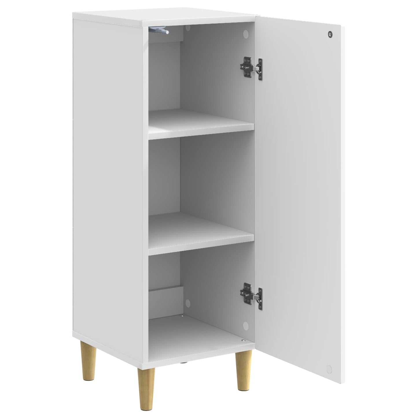 Sideboard Hvid højglans 33 x 34,5 x 90 cm Konstrueret træ