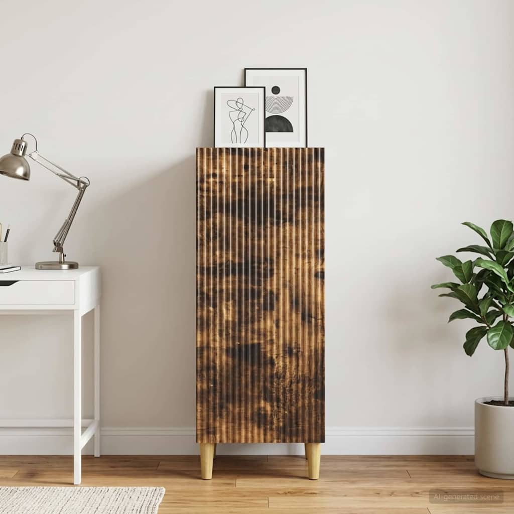 Sideboard Røget eg 33 x 34,5 x 90 cm Konstrueret træ