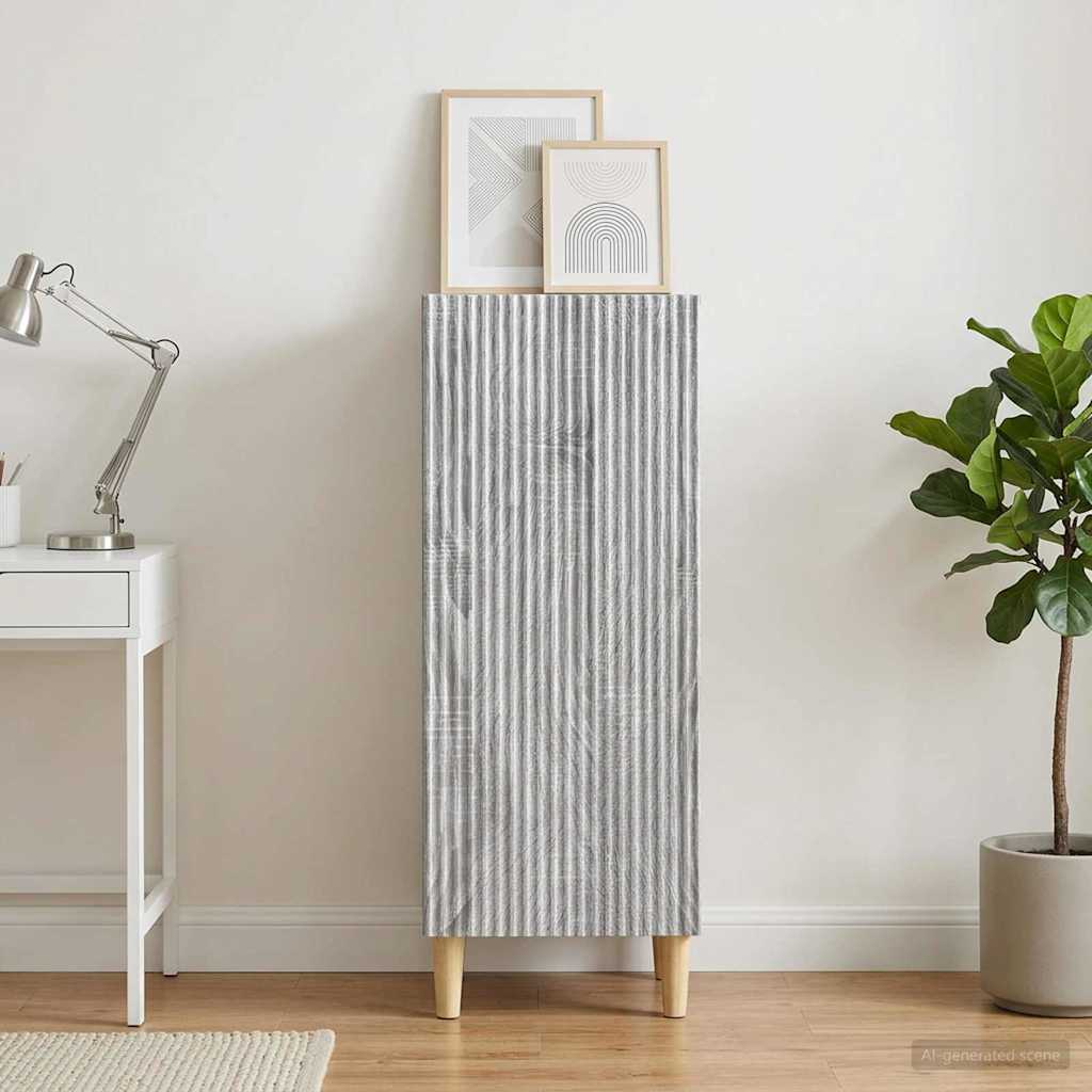 Sideboard Grå sonoma-eg 33 x 34,5 x 90 cm Konstrueret træ