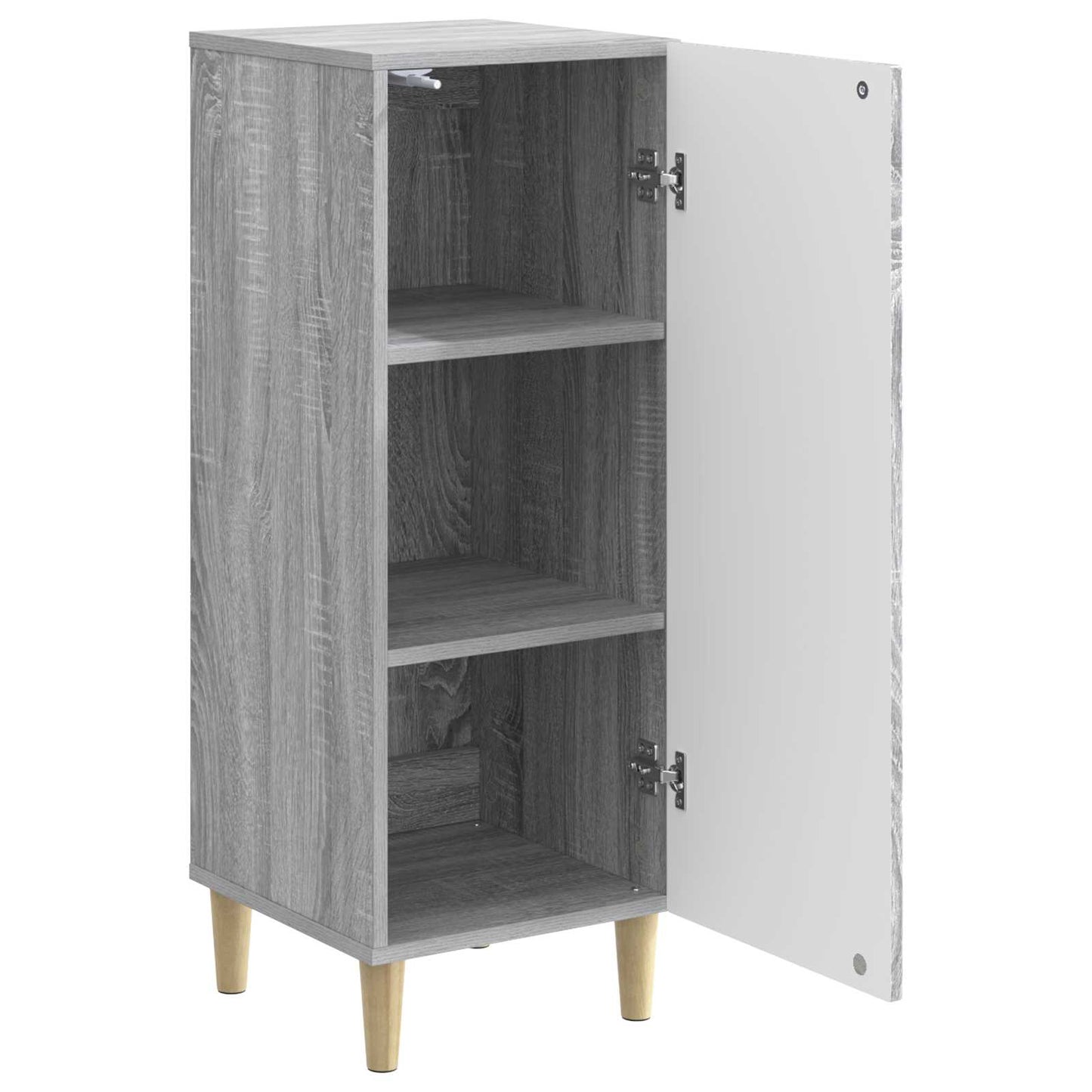 Sideboard Grå sonoma-eg 33 x 34,5 x 90 cm Konstrueret træ