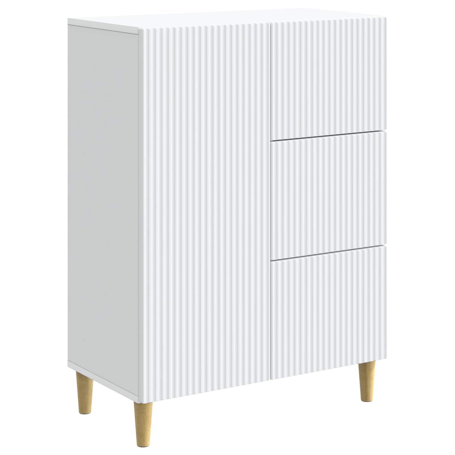 Sideboard Hvid 66 x 34,5 x 90 cm Konstrueret træ