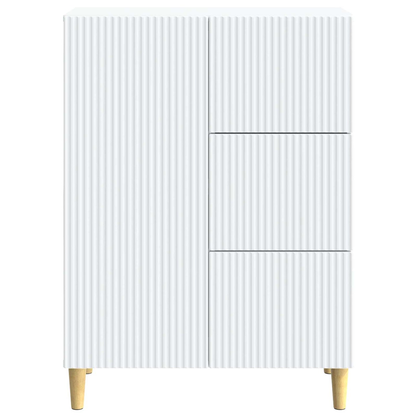 Sideboard Hvid 66 x 34,5 x 90 cm Konstrueret træ