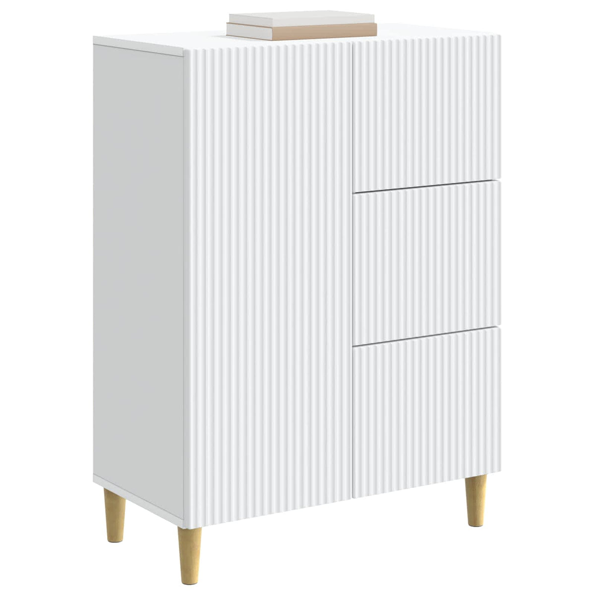 Sideboard Hvid 66 x 34,5 x 90 cm Konstrueret træ