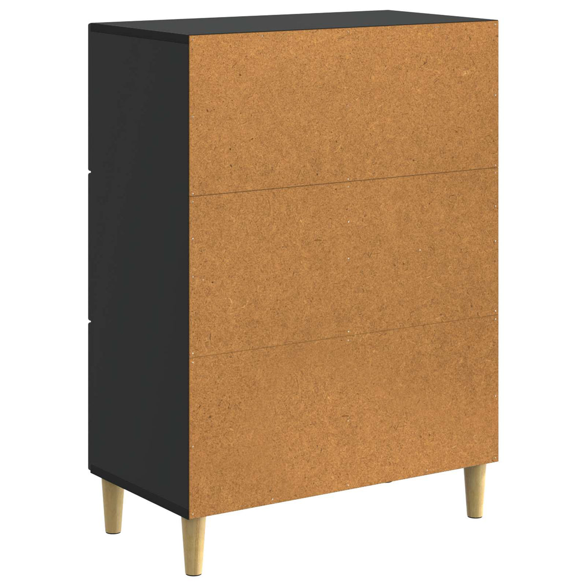 Sideboard med skuffe Sort 66 x 34,5 x 90 cm Konstrueret træ