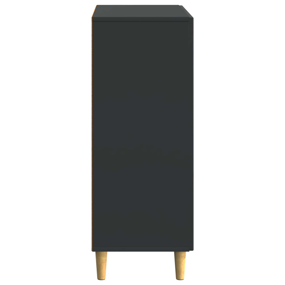 Sideboard med skuffe Sort 66 x 34,5 x 90 cm Konstrueret træ
