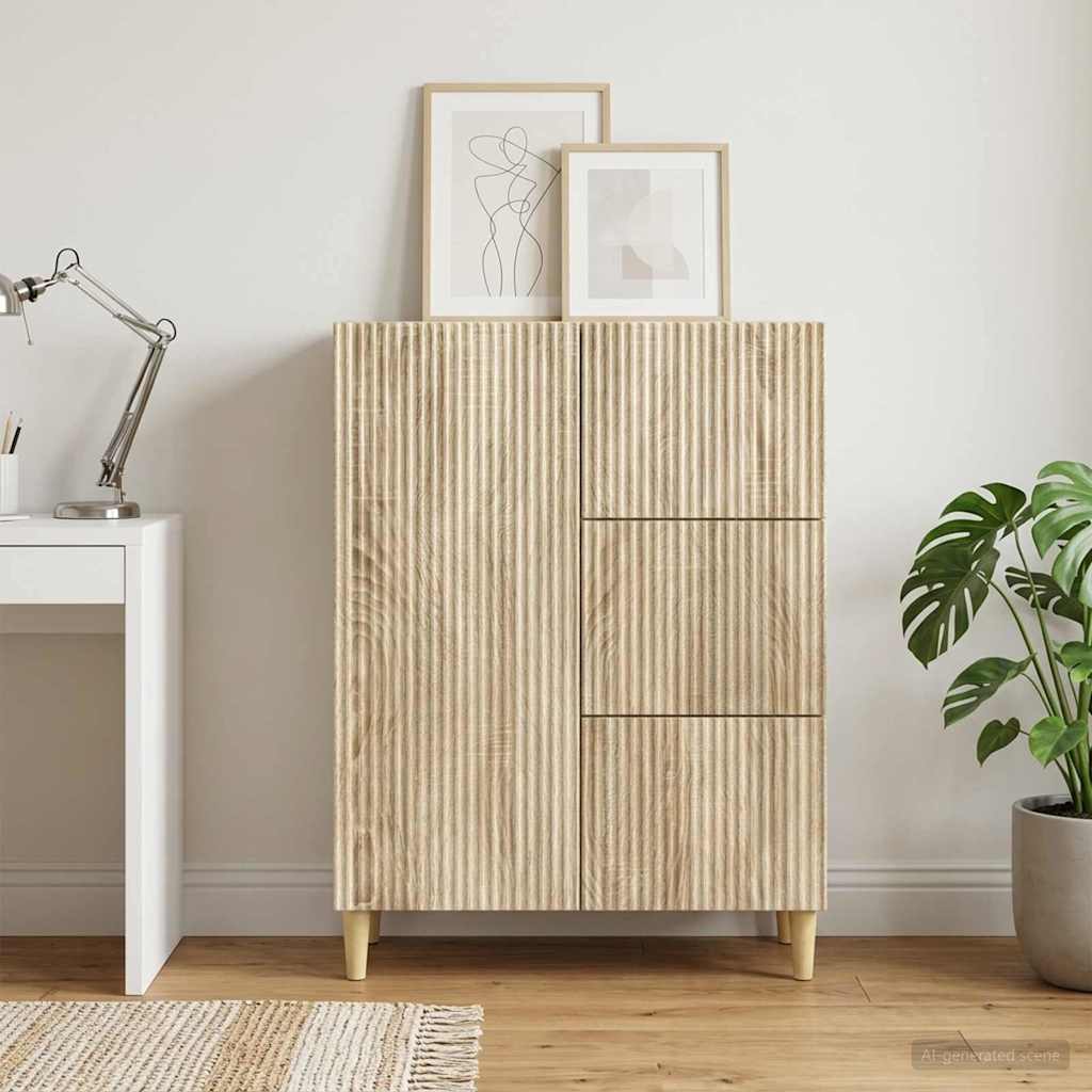 Sideboard Sonoma-eg 66 x 34,5 x 90 cm Konstrueret træ