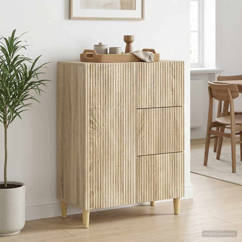 Sideboard Sonoma-eg 66 x 34,5 x 90 cm Konstrueret træ