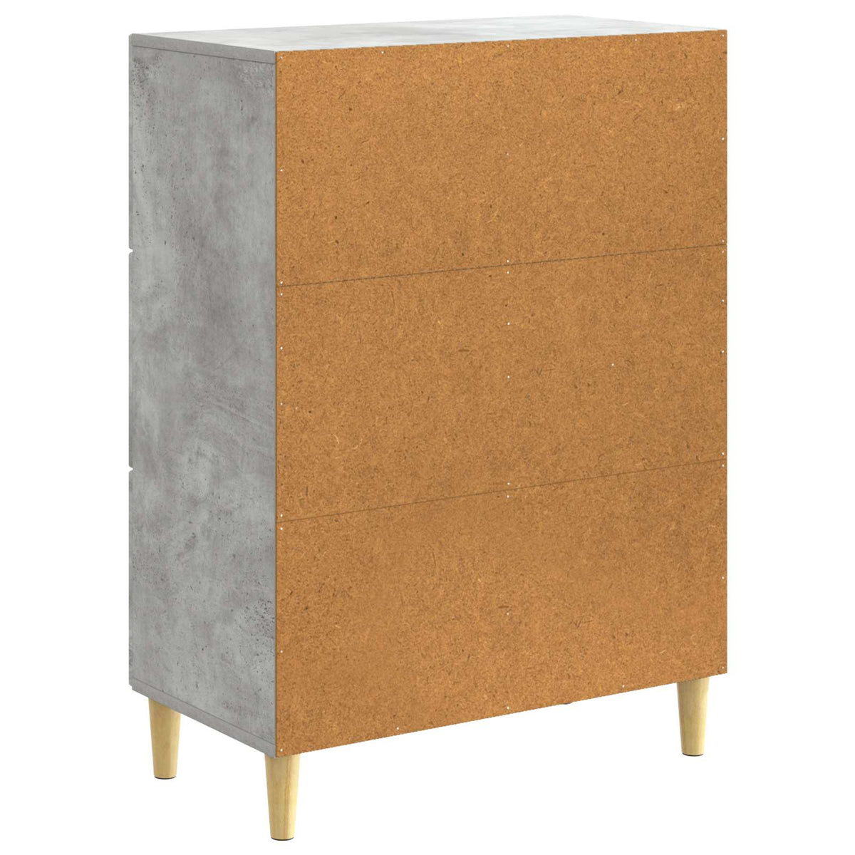 Sideboard med skuffe Betongrå 66 x 34,5 x 90 cm Konstrueret træ