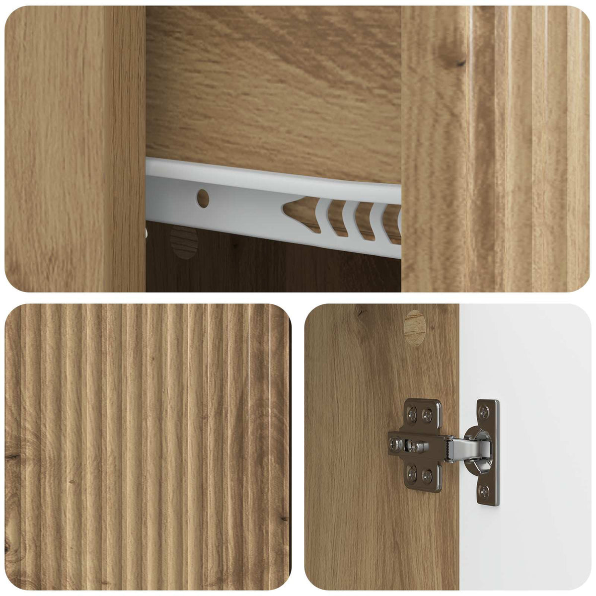 Sideboard Artisan-eg 66 x 34,5 x 90 cm Konstrueret træ