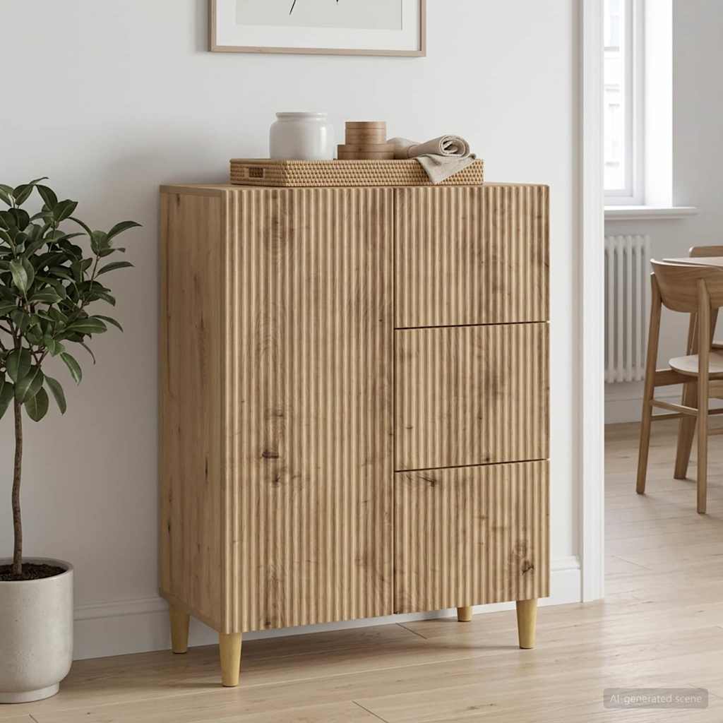 Sideboard Artisan-eg 66 x 34,5 x 90 cm Konstrueret træ