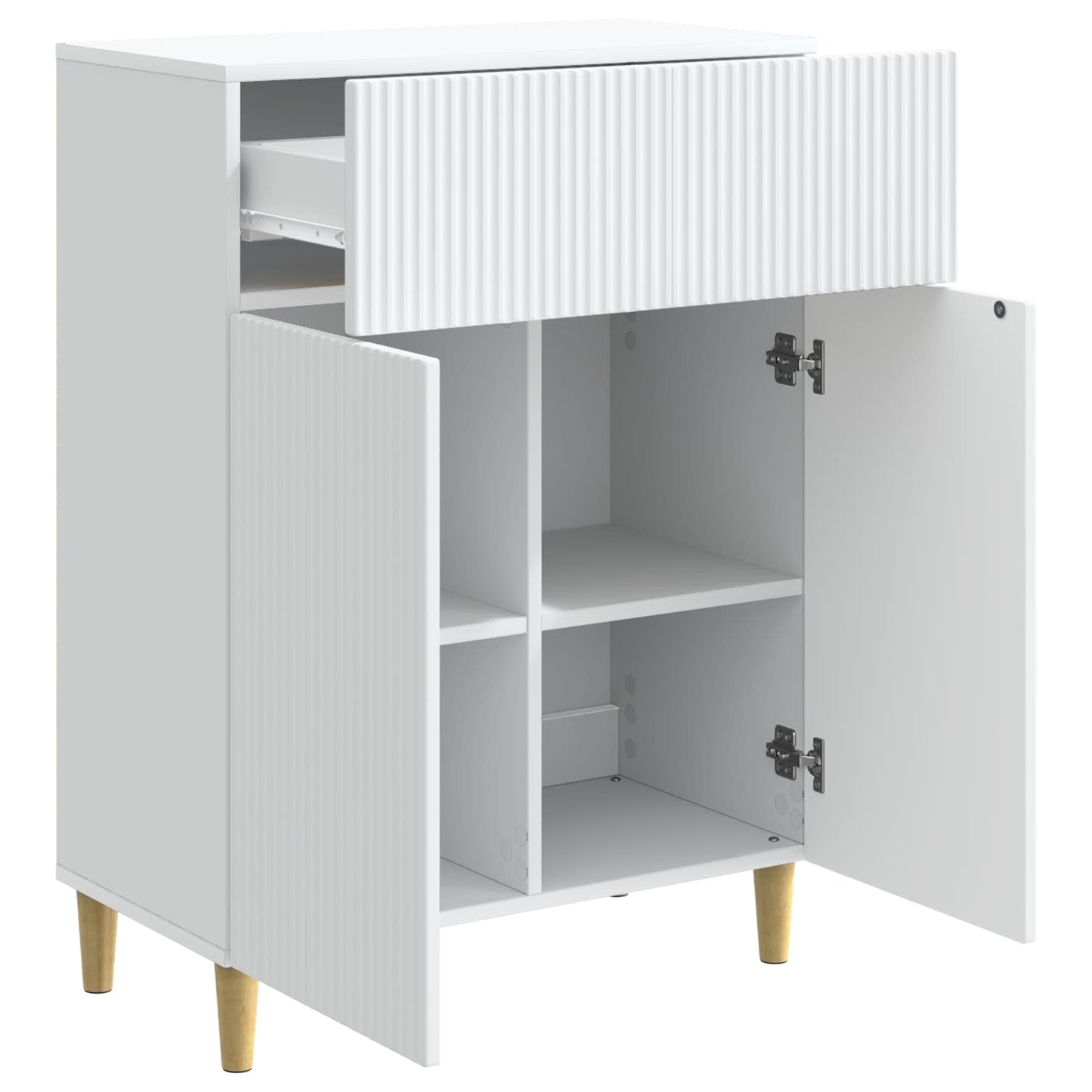 Sideboard Hvid 66 x 34,5 x 90 cm Konstrueret træ
