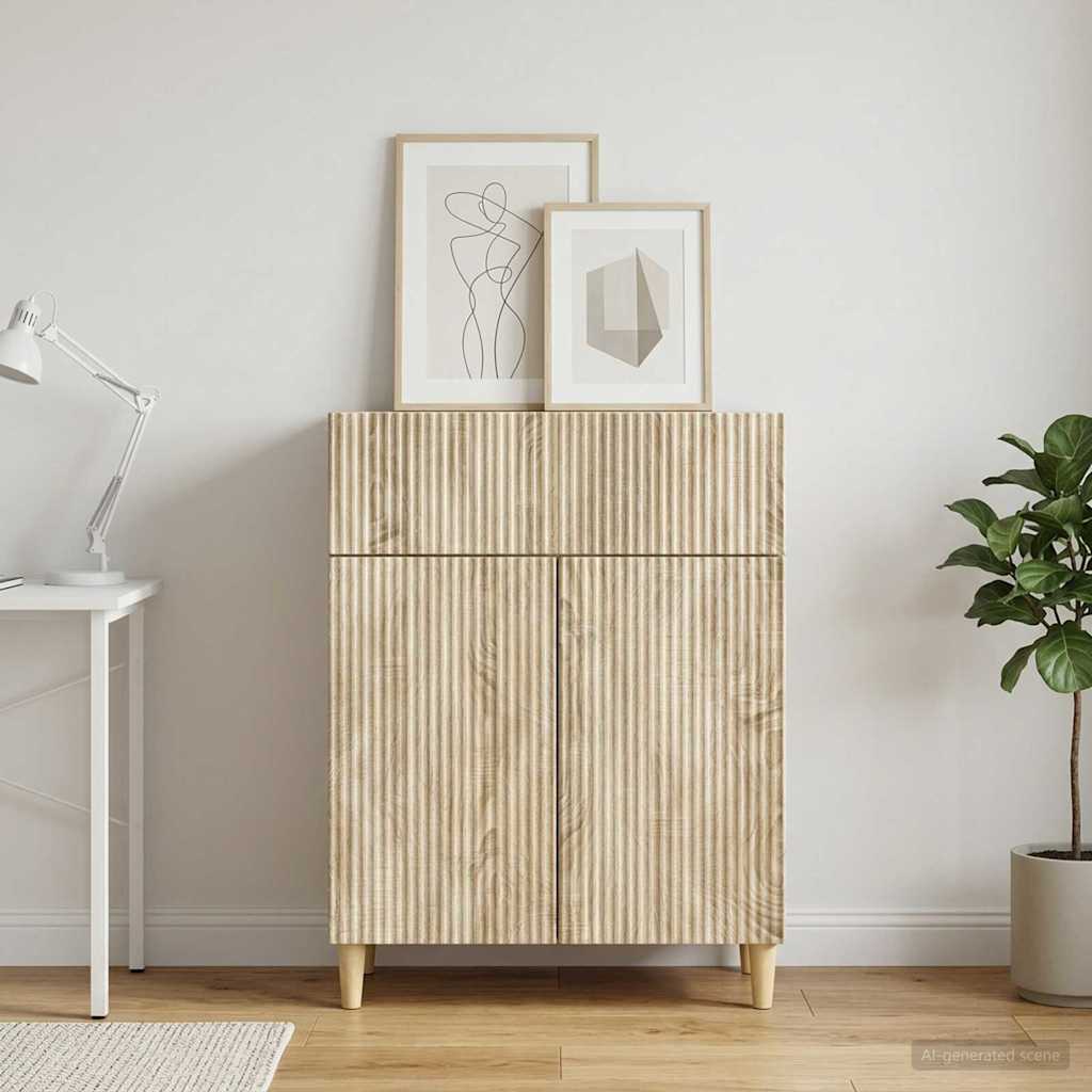 Sideboard Sonoma-eg 66 x 34,5 x 90 cm Konstrueret træ