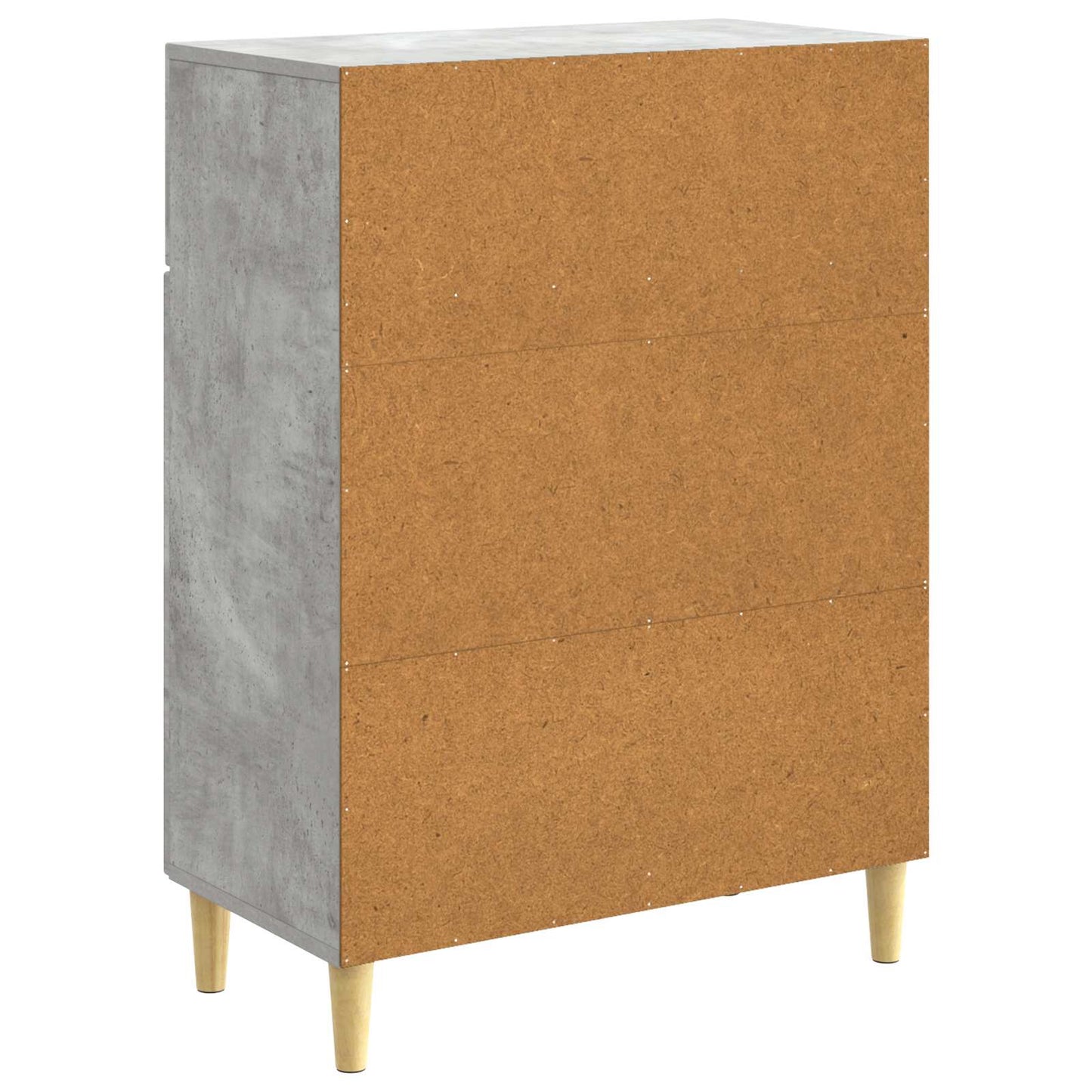 Sideboard med skuffe Betongrå 66 x 34,5 x 90 cm Konstrueret træ