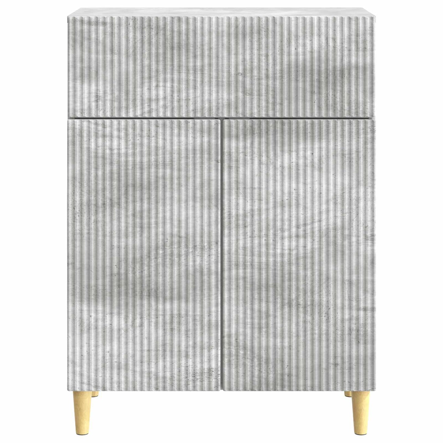 Sideboard med skuffe Betongrå 66 x 34,5 x 90 cm Konstrueret træ