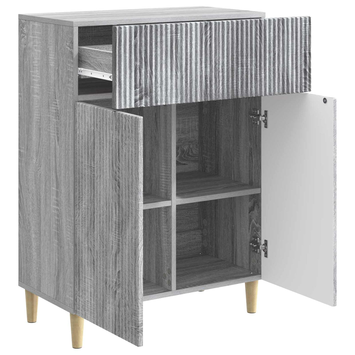 Sideboard Grå sonoma-eg 66 x 34,5 x 90 cm Konstrueret træ
