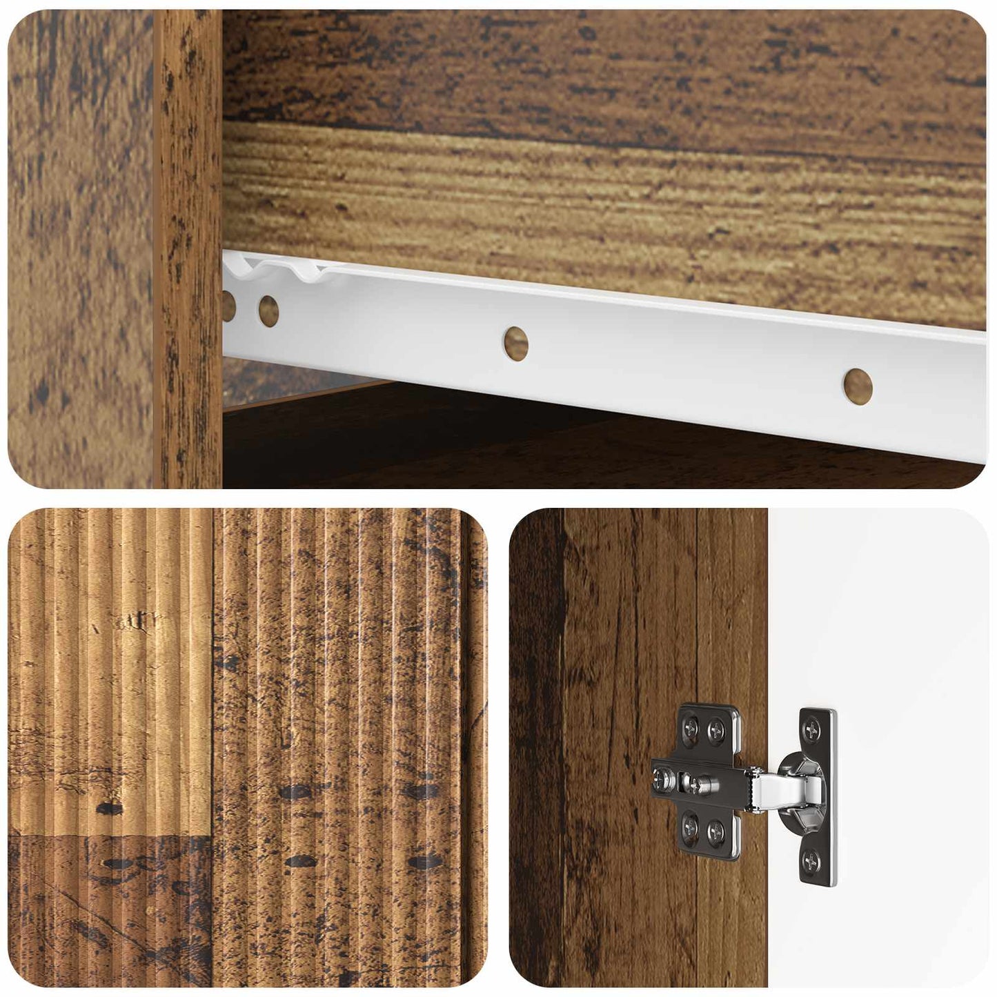 Sideboard Gammelt træ 66 x 34,5 x 90 cm Konstrueret træ