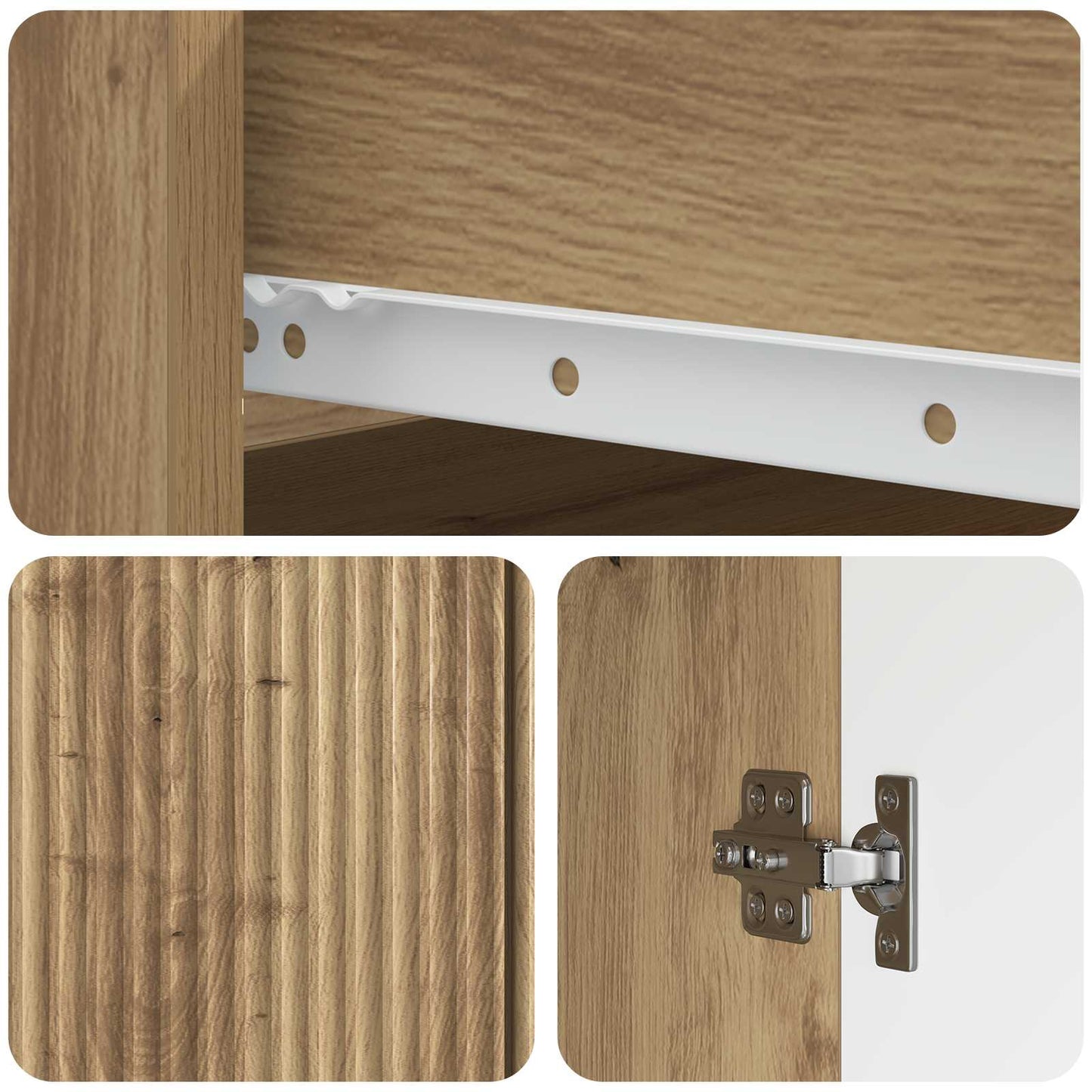 Sideboard Artisan-eg 66 x 34,5 x 90 cm Konstrueret træ