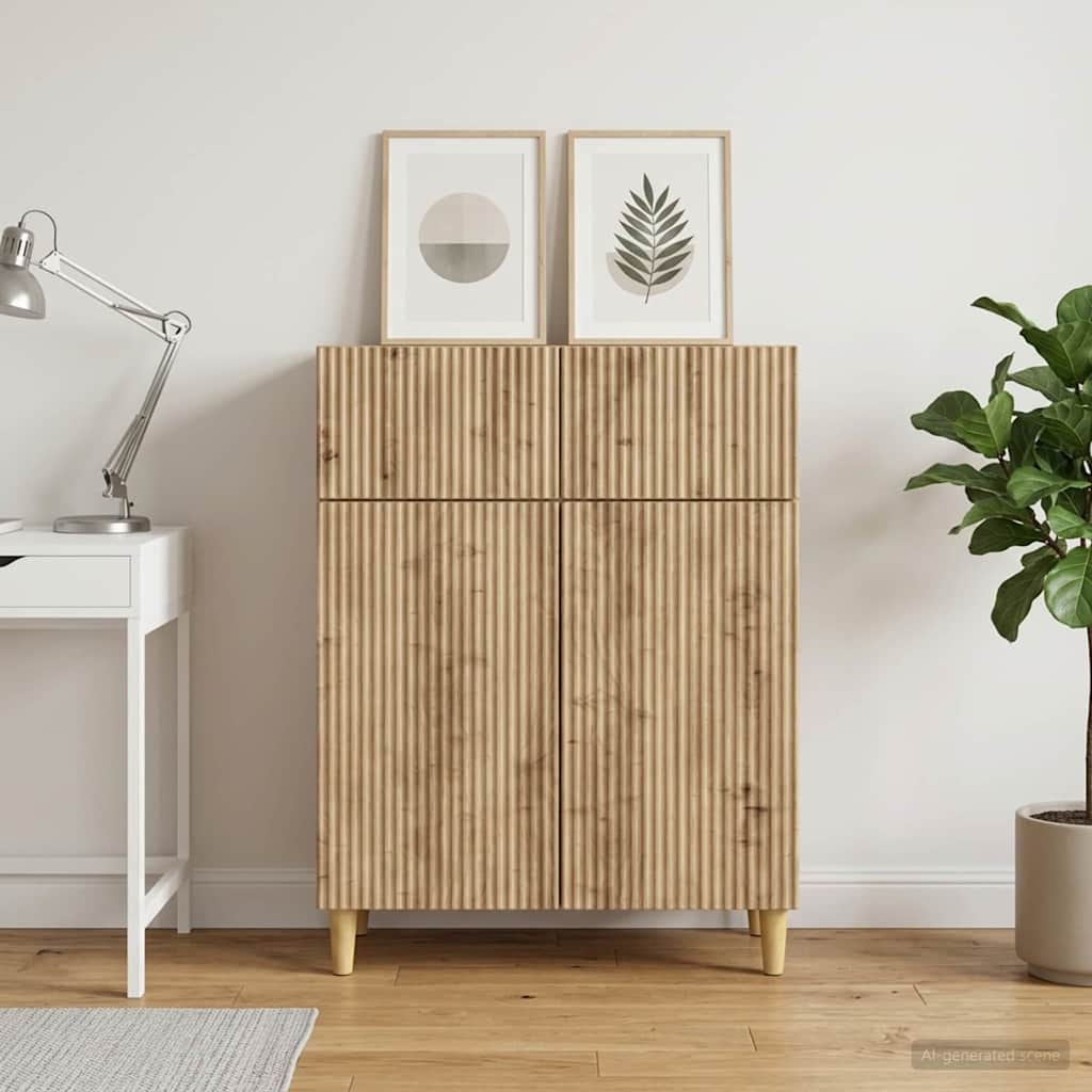 Sideboard Artisan-eg 66 x 34,5 x 90 cm Konstrueret træ