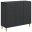 Sideboard Sort 89 x 34,5 x 80 cm Konstrueret træ
