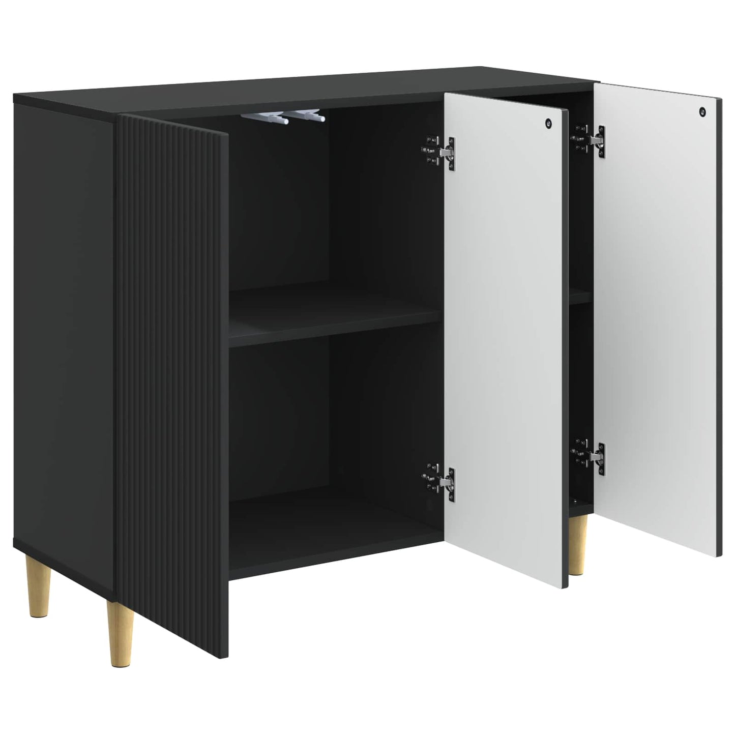 Sideboard Sort 89 x 34,5 x 80 cm Konstrueret træ