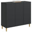 Sideboard Sort 89 x 34,5 x 80 cm Konstrueret træ