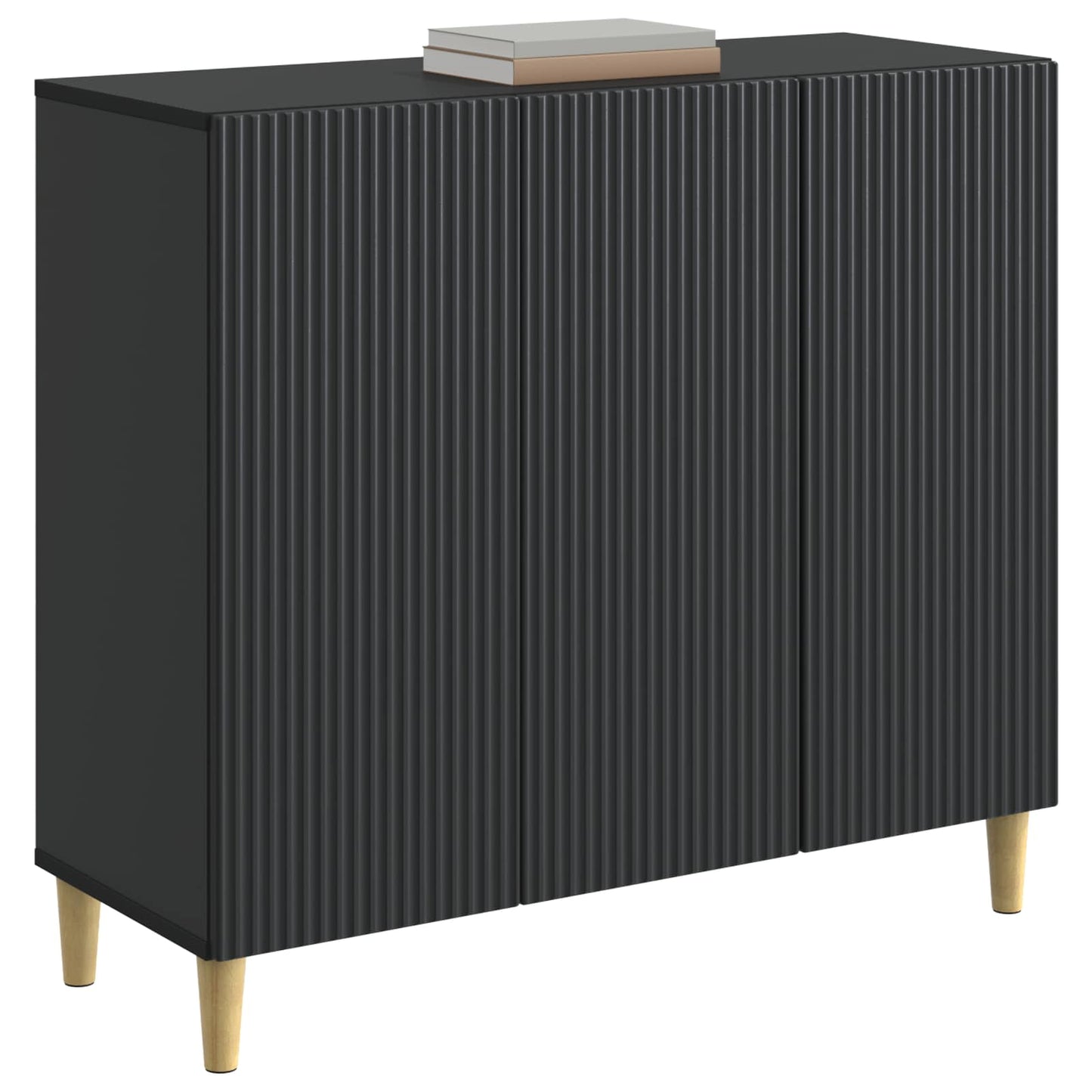 Sideboard Sort 89 x 34,5 x 80 cm Konstrueret træ