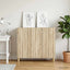 Sideboard Sonoma-eg 89 x 34,5 x 80 cm Konstrueret træ