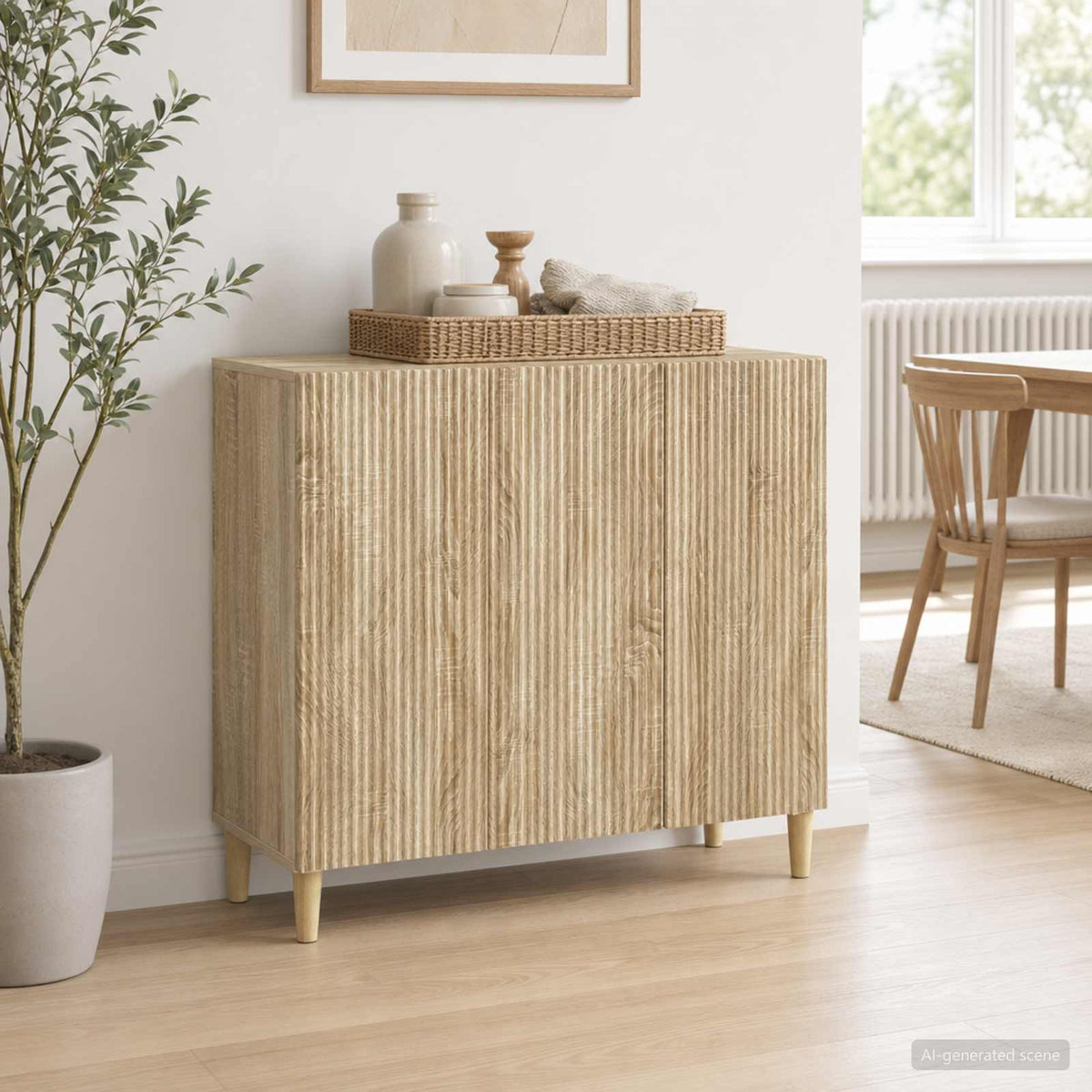 Sideboard Sonoma-eg 89 x 34,5 x 80 cm Konstrueret træ