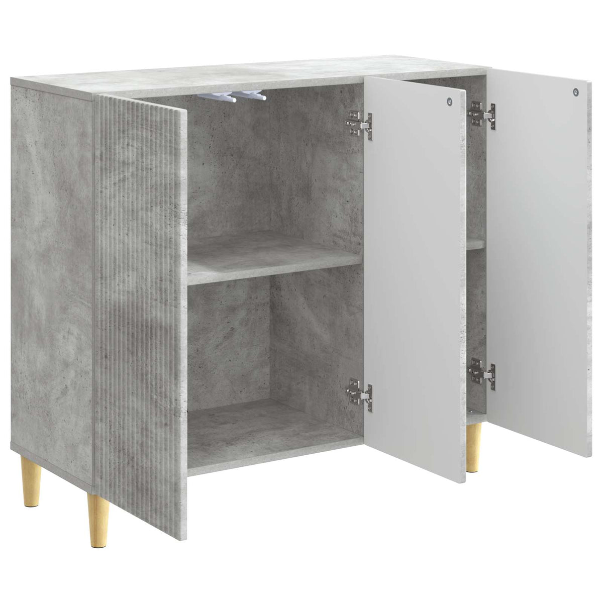 Sideboard Betongrå 89 x 34,5 x 80 cm Konstrueret træ