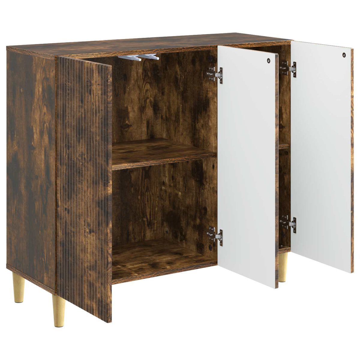 Sideboard Røget eg 89 x 34,5 x 80 cm Konstrueret træ